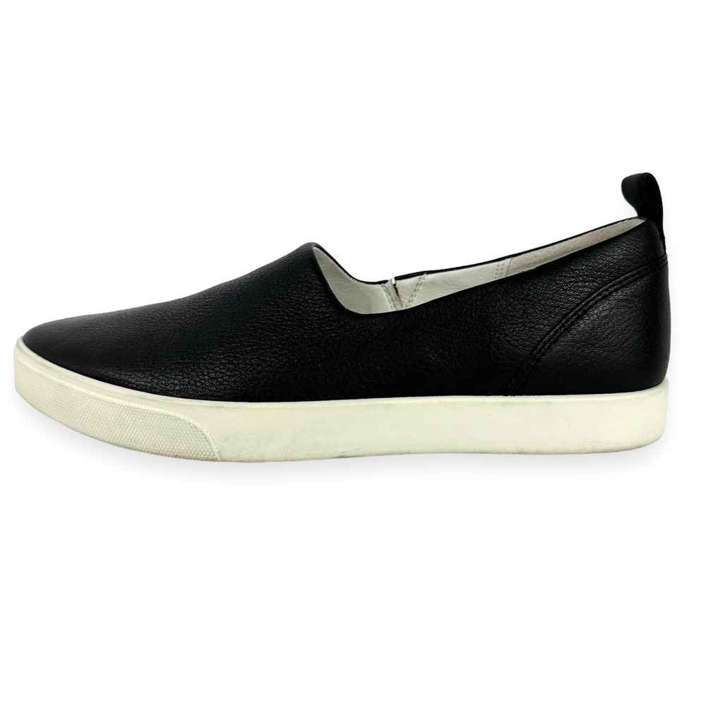 ECCO Gillian Black Leather Two Tone Pointed Toe Slip On Sneaker Size 41